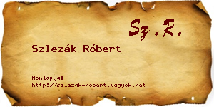 Szlezák Róbert névjegykártya