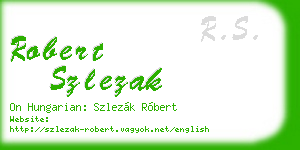 robert szlezak business card